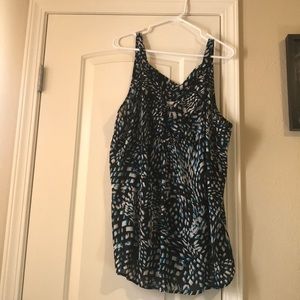 Avenue sheer thin strap shirt